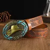 Men's Cowboy Gold Hat Turquoise Decor Leather Belt sold by FloralTrip