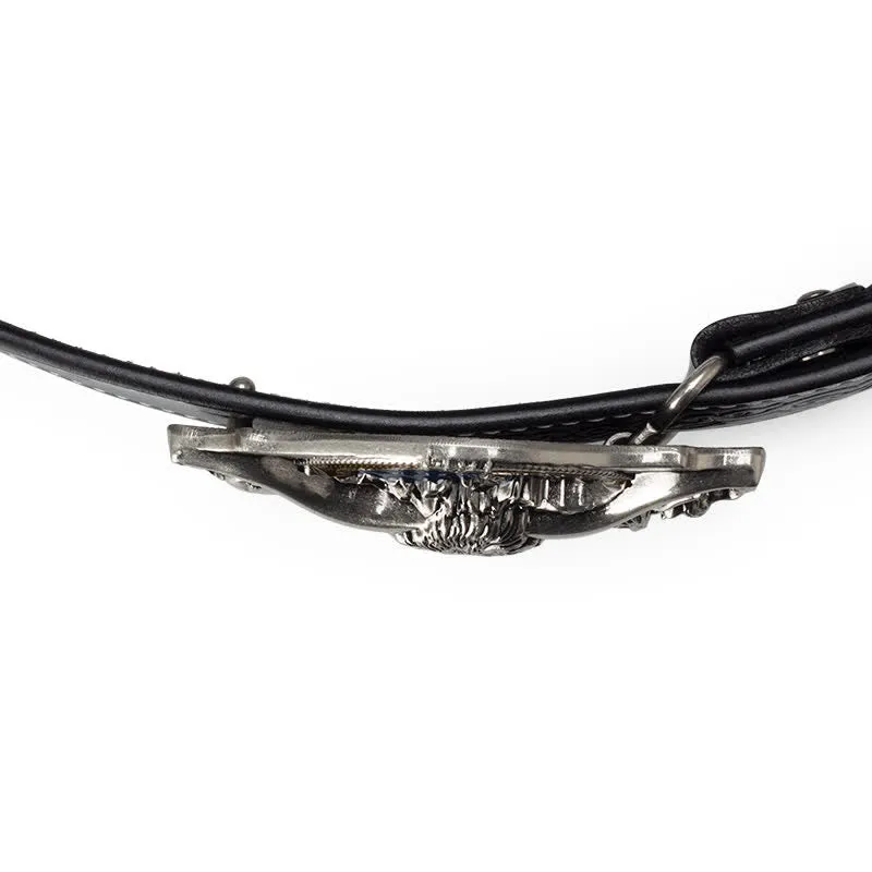 Men's Longhorn Bull Embossed Leather Belt sold by FloralTrip product image thumbnail 5