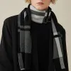 Men's Classic Plaid Wool Blend Knitted Scarf sold by FloralTrip