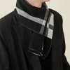 Men's Classic Plaid Wool Blend Knitted Scarf sold by FloralTrip
