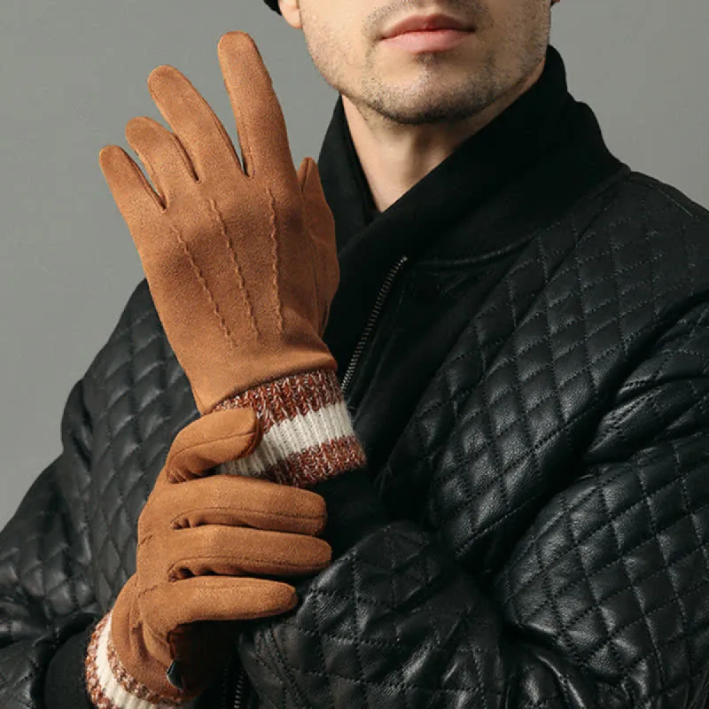 Unisex Suede Fleece Non-slip Flip Split Finger Gloves sold by FloralTrip