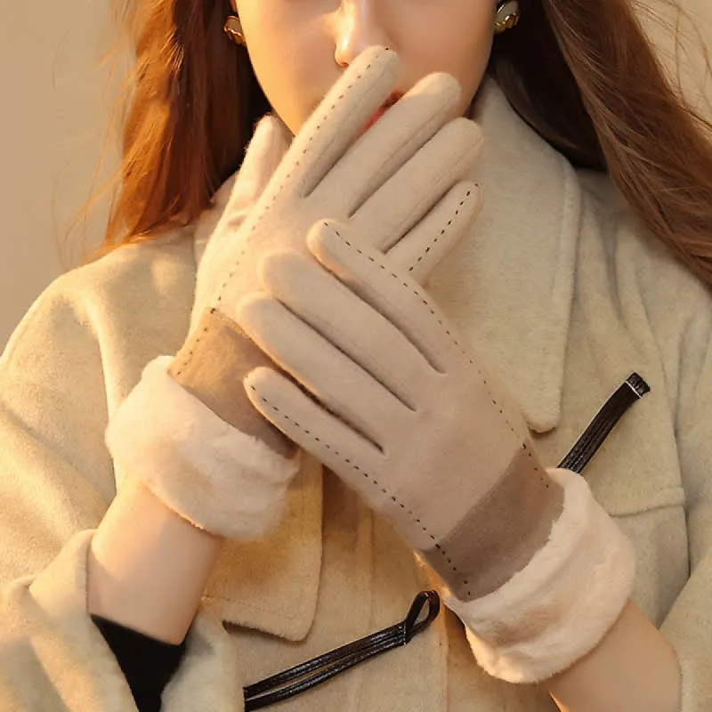 Women's Soft Plush Cozy Heart Touch Screen Gloves sold by FloralTrip