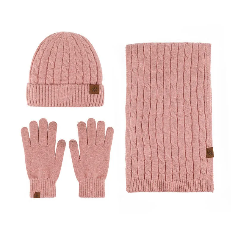 3Pcs Unisex Warm Hat Scarf Gloves Set sold by FloralTrip product image thumbnail 2