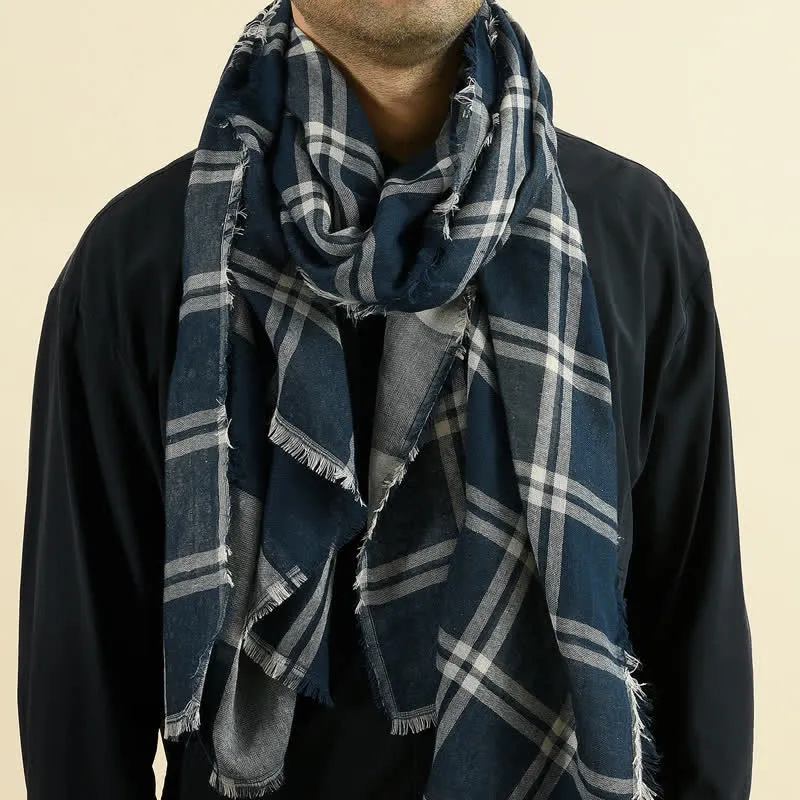 Men's Causal British Style Plaid Scarf sold by FloralTrip product image thumbnail 3