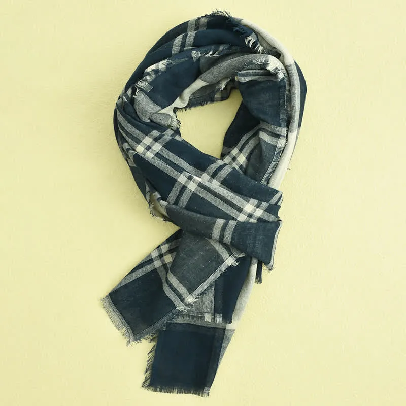 Men's Causal British Style Plaid Scarf sold by FloralTrip product image thumbnail 4