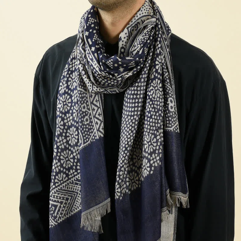 Men's Cotton Linen Lightweight Ethnic Scarf sold by FloralTrip