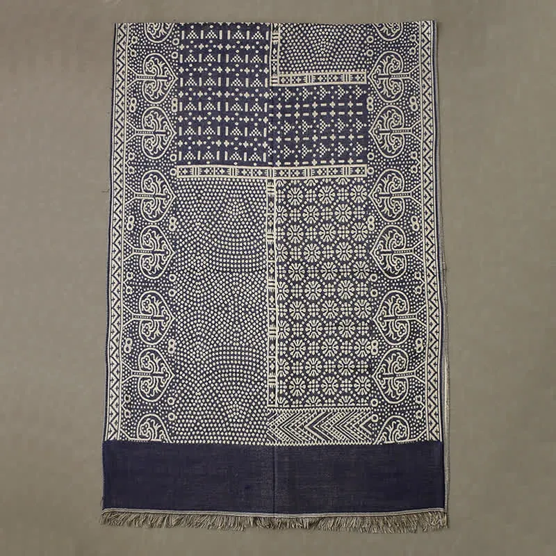 Men's Cotton Linen Lightweight Ethnic Scarf sold by FloralTrip product image thumbnail 5