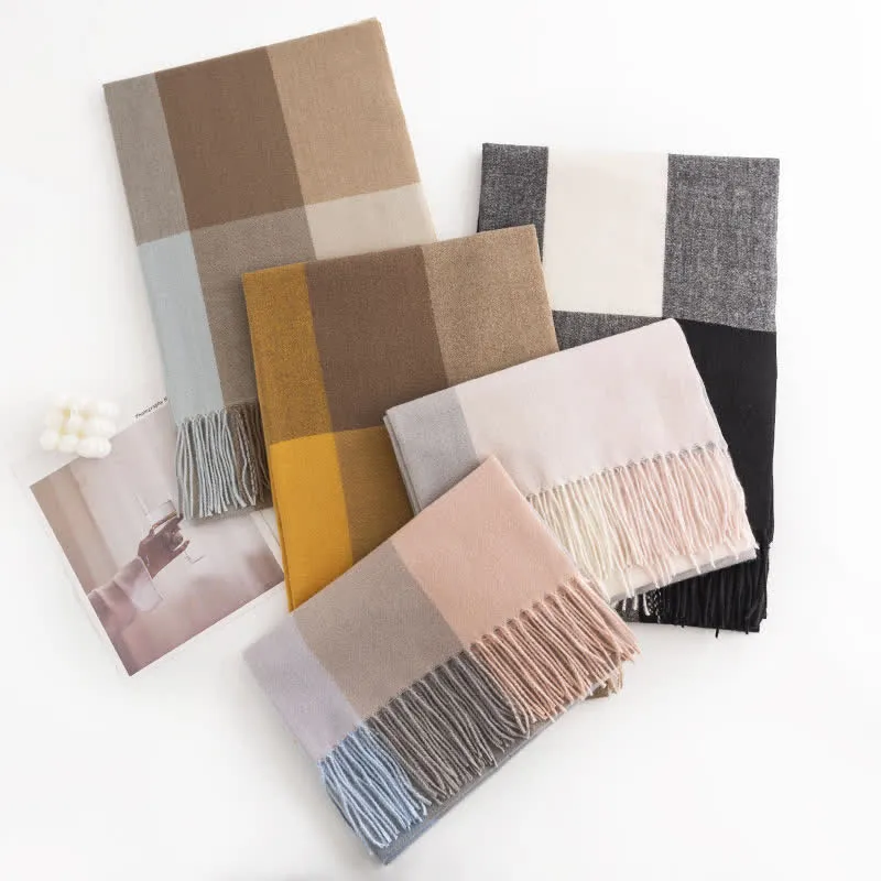 Women's Warmth Shawl Plaid Tassel Scarf sold by FloralTrip product image thumbnail 2