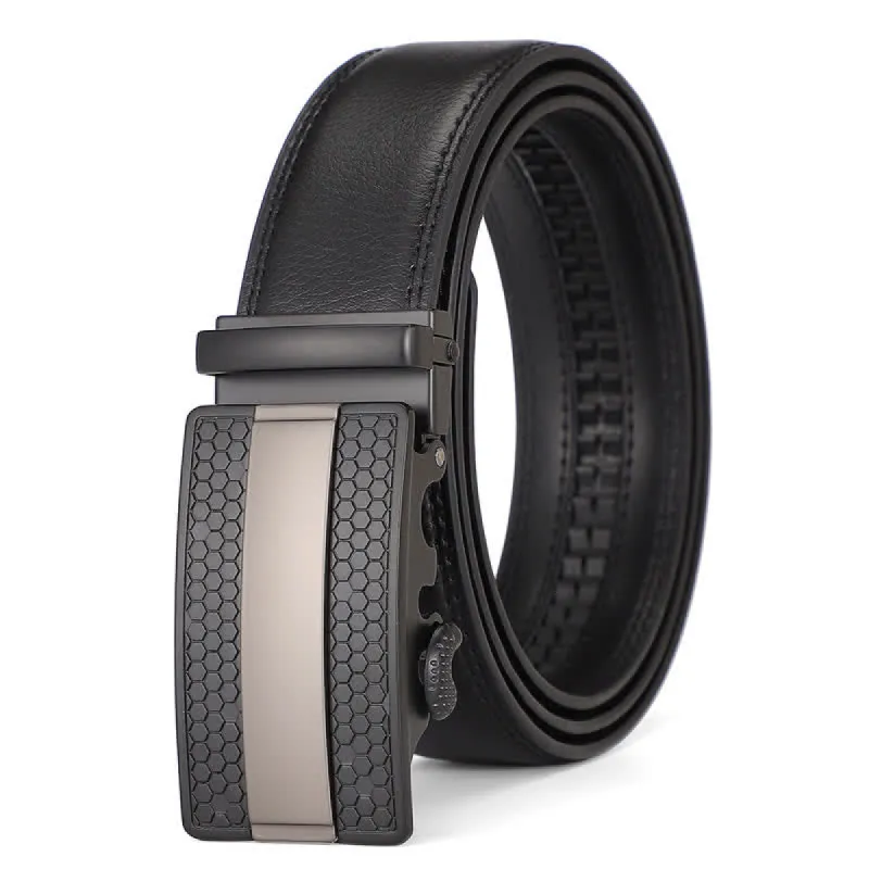 Men's Classy Sliding Buckle Ratchet Leather Belt sold by FloralTrip