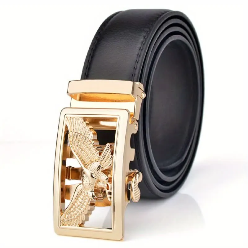 Men's Hollow Flying Hawk Eagle Decor Leather Belt sold by FloralTrip