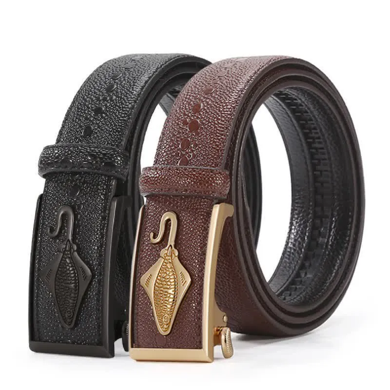 Men's Pearl Crocodile Pattern Leather Ratchet Belt sold by FloralTrip