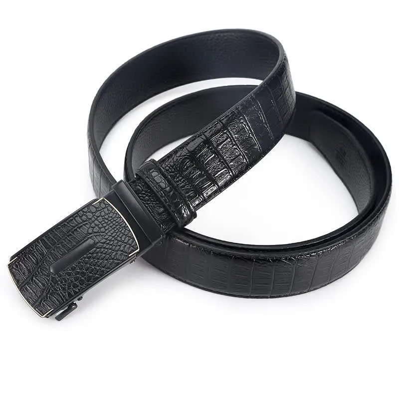 Men's Luxury Crocodile Skin Pattern Leather Belt sold by FloralTrip product image thumbnail 4