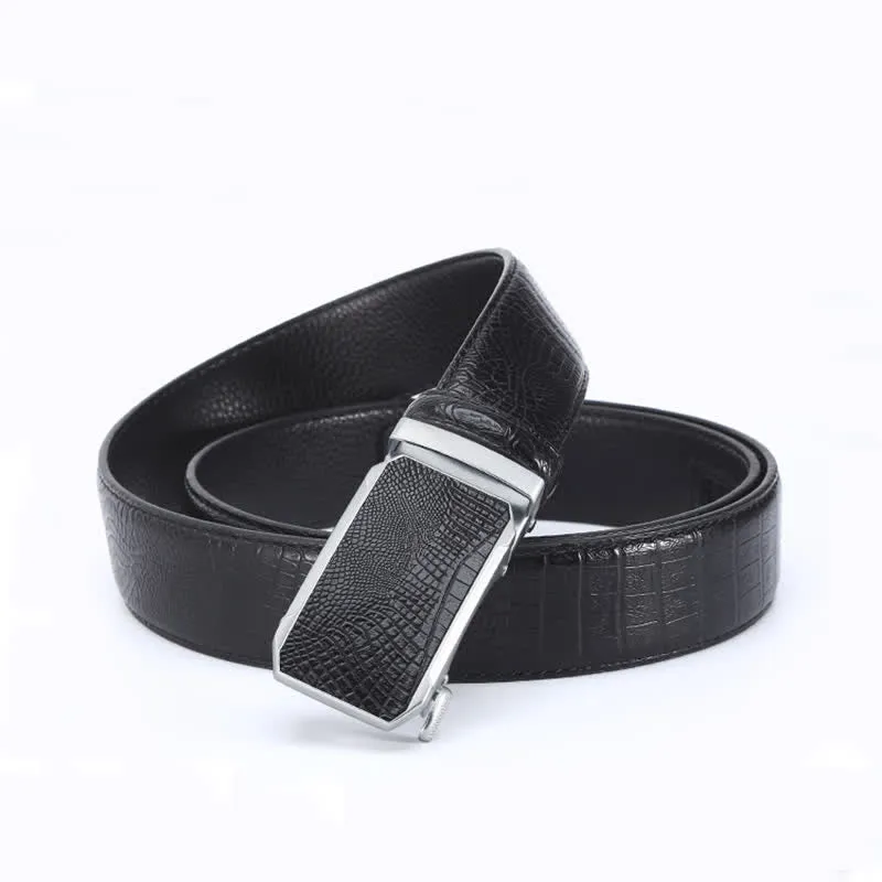 Men's Luxury Crocodile Skin Pattern Leather Belt sold by FloralTrip product image thumbnail 5