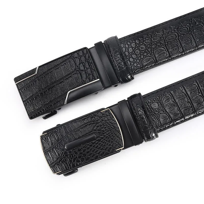 Men's Luxury Crocodile Skin Pattern Leather Belt sold by FloralTrip product image thumbnail 2