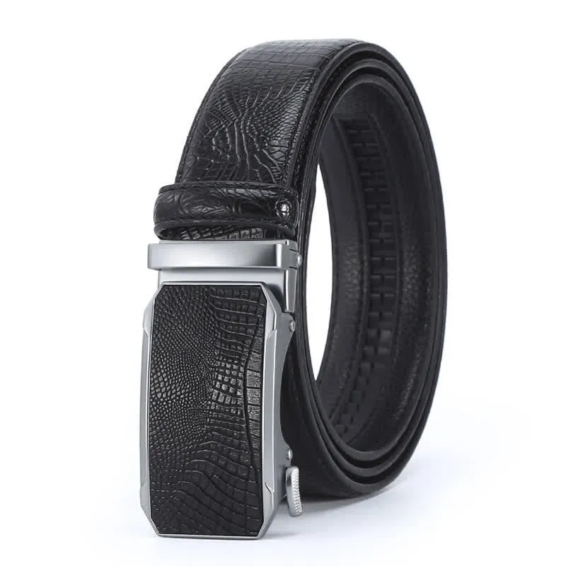 Men's Luxury Crocodile Skin Pattern Leather Belt sold by FloralTrip product image thumbnail 3