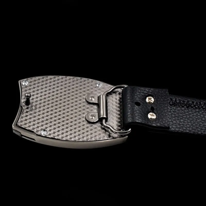 Men's Sharp-billed Dragon Leather Belt With Folding Knife sold by FloralTrip product image thumbnail 3