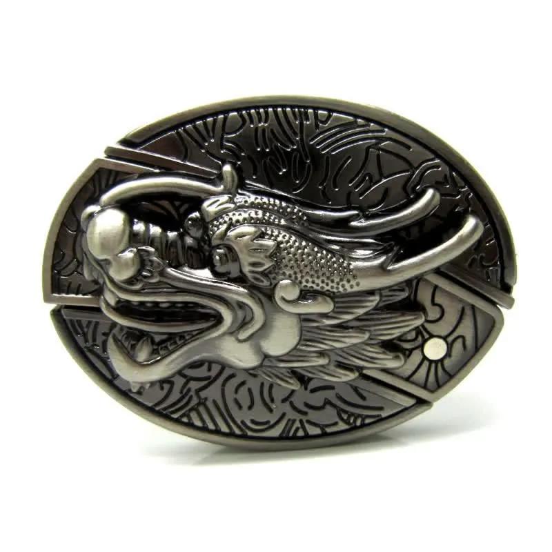 Men's Vintage 3D Dragon Leather Belt With Folding Knife sold by FloralTrip product image thumbnail 5