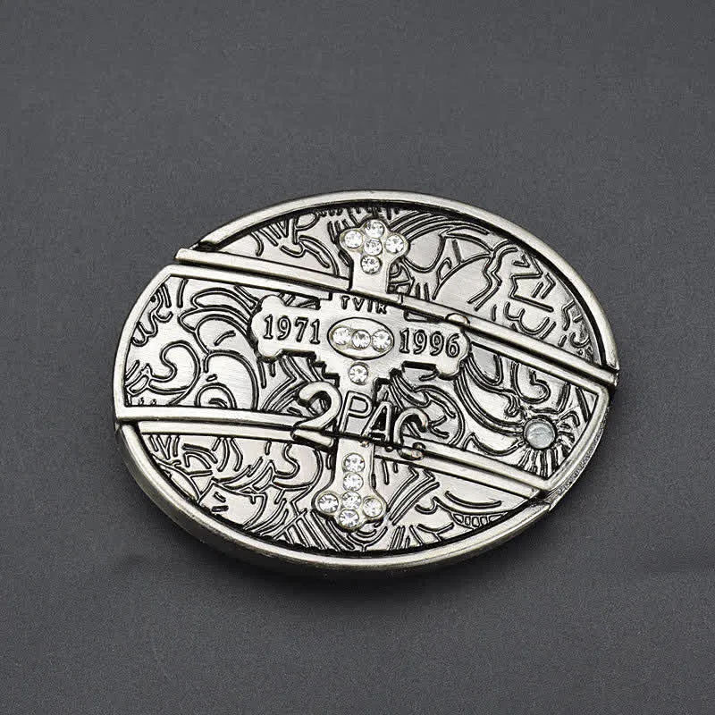 Men's Small Cross Leather Belt With Folding Knife sold by FloralTrip product image thumbnail 2