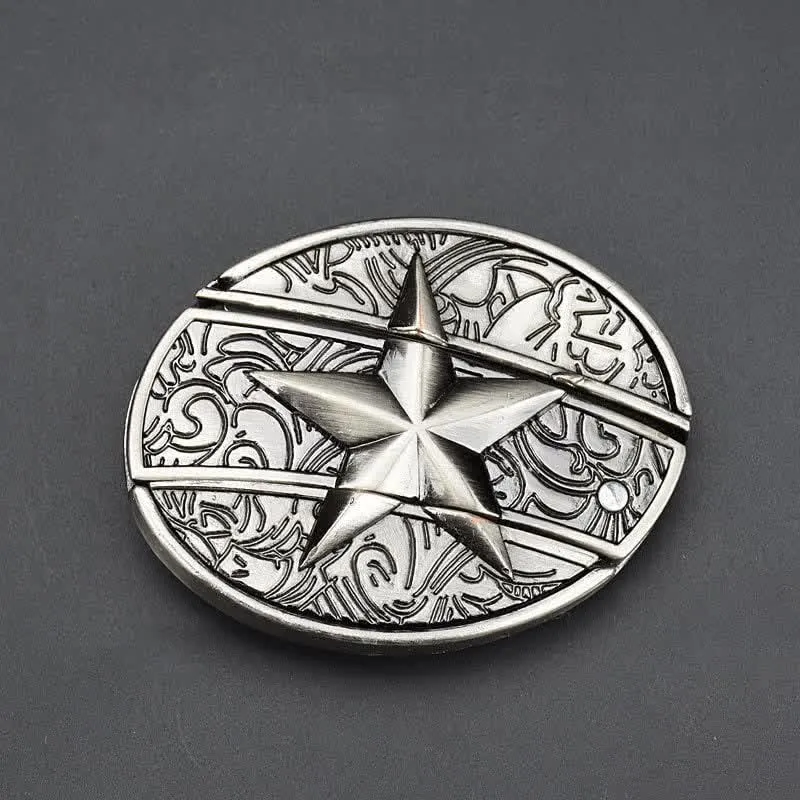 Men's Alone Pentagram Leather Belt With Folding Knife sold by FloralTrip product image thumbnail 2