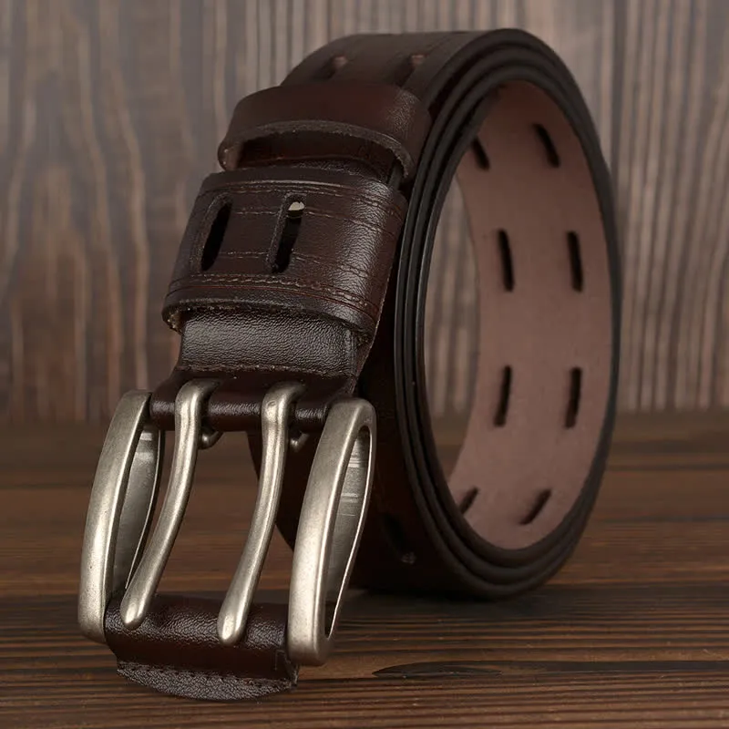 Men's Casual Double Prong Trouser Leather Belt sold by FloralTrip