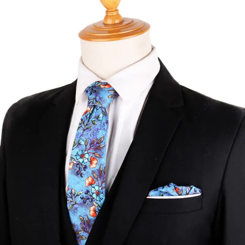 Men's Bright Art Floral Painting Necktie sold by FloralTrip