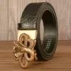 Men's Curled Cobra Alligator Pattern Leather Belt sold by FloralTrip