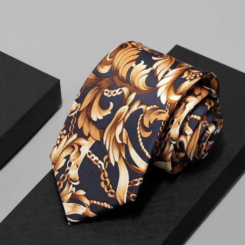 Men's Luxury Art Leaves Floral Necktie sold by FloralTrip product image thumbnail 4