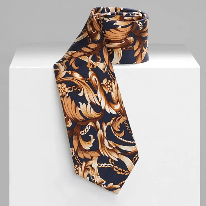 Men's Luxury Art Leaves Floral Necktie sold by FloralTrip product image thumbnail 5