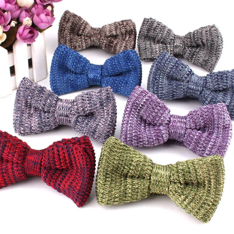 Men's Rustic Leisure Tie-dye Knitted Bow Tie sold by FloralTrip