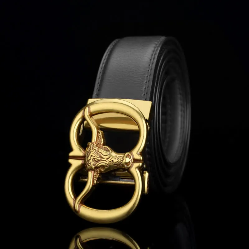 Men's Bull Head Dual Ring Leather Belt sold by FloralTrip