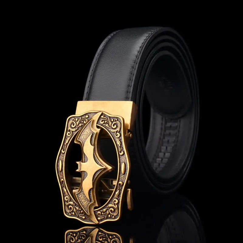 Men's Bat Hollow Buckle Leather Belt sold by FloralTrip