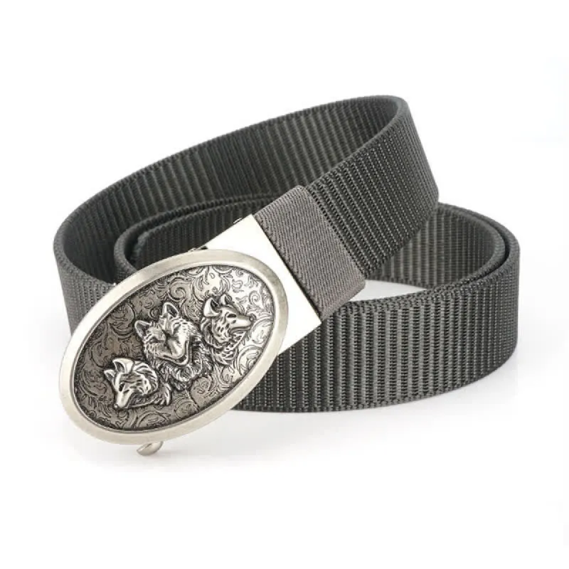 Men's Hungry Wolves Simple Nylon Belt sold by FloralTrip