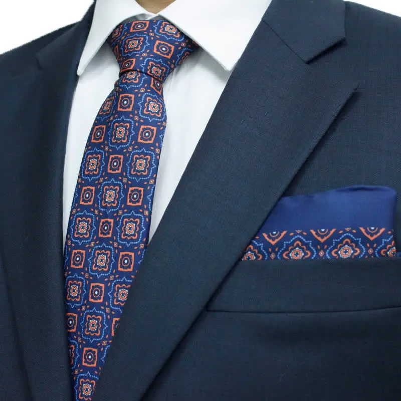 2Pcs Men's Timeless Medallion Prints Necktie Set sold by FloralTrip