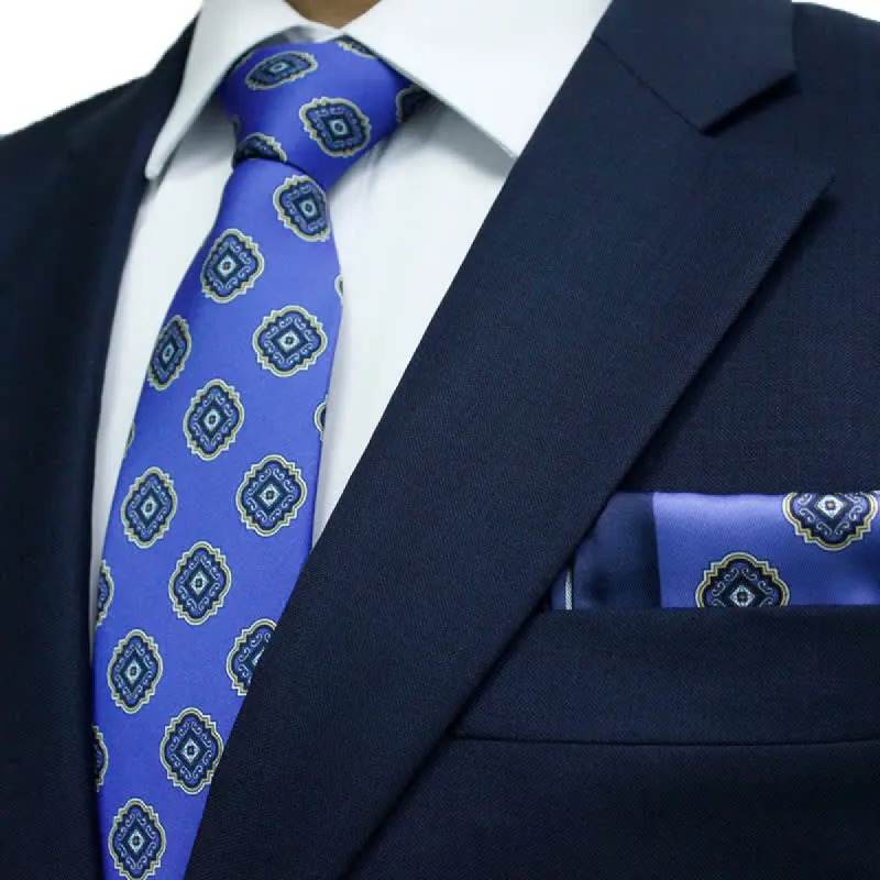 2Pcs Men's Medallion Motif Necktie Set sold by FloralTrip