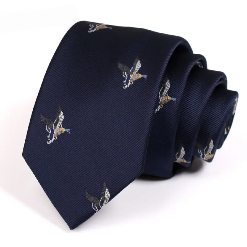 Men's MidnightBlue Flying Ducks Necktie sold by FloralTrip