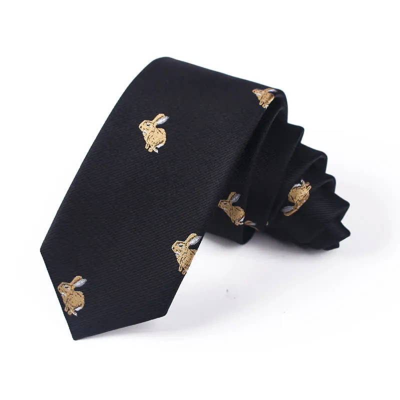 Men's Animal Rabbits Pheasant Birds Necktie sold by FloralTrip