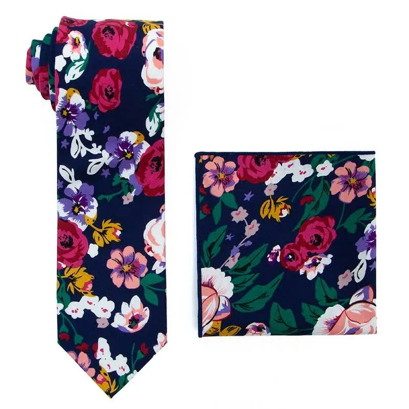 2Pcs Men's Bohemian Style Floral Necktie Set sold by FloralTrip product image thumbnail 5