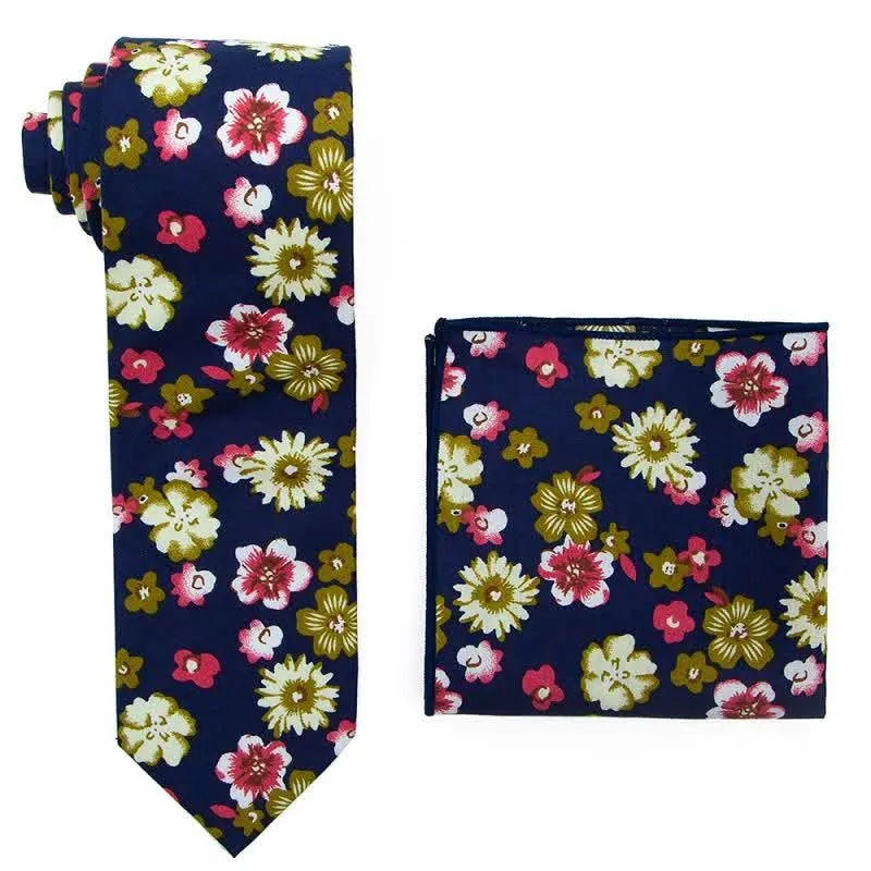 2Pcs Men's Bohemian Style Floral Necktie Set sold by FloralTrip product image thumbnail 2