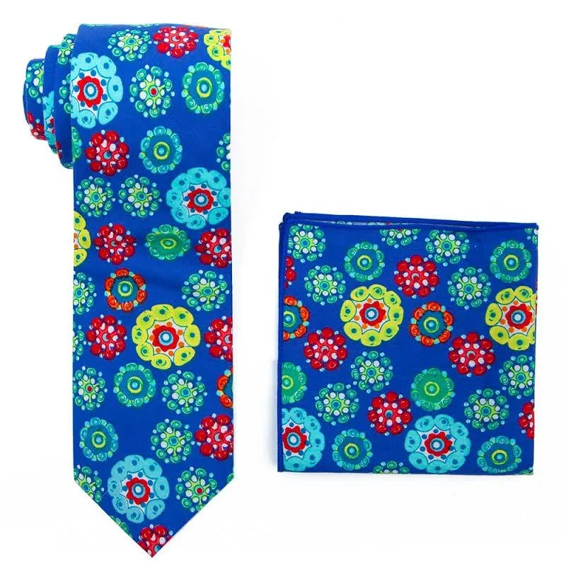 2Pcs Men's Bohemian Style Floral Necktie Set sold by FloralTrip product image thumbnail 3