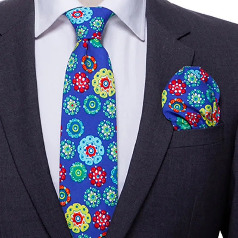 2Pcs Men's Bohemian Style Floral Necktie Set sold by FloralTrip product image thumbnail 4
