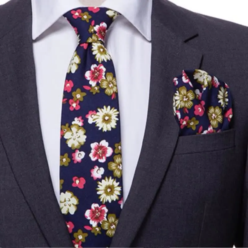2Pcs Men's Bohemian Style Floral Necktie Set sold by FloralTrip