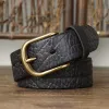 Men's Embossed Bison Skin Pattern Leather Belt sold by FloralTrip