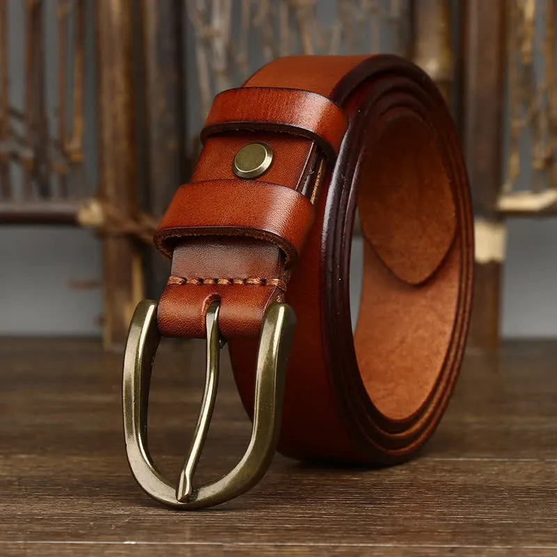 Men's Casual Smooth Glossy Leather Belt sold by FloralTrip