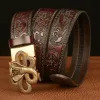 Men's Snake Medallion Buckle Leather Belt sold by FloralTrip