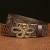 Men's Snake Medallion Buckle Leather Belt sold by FloralTrip