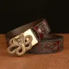 Men's Snake Medallion Buckle Leather Belt sold by FloralTrip