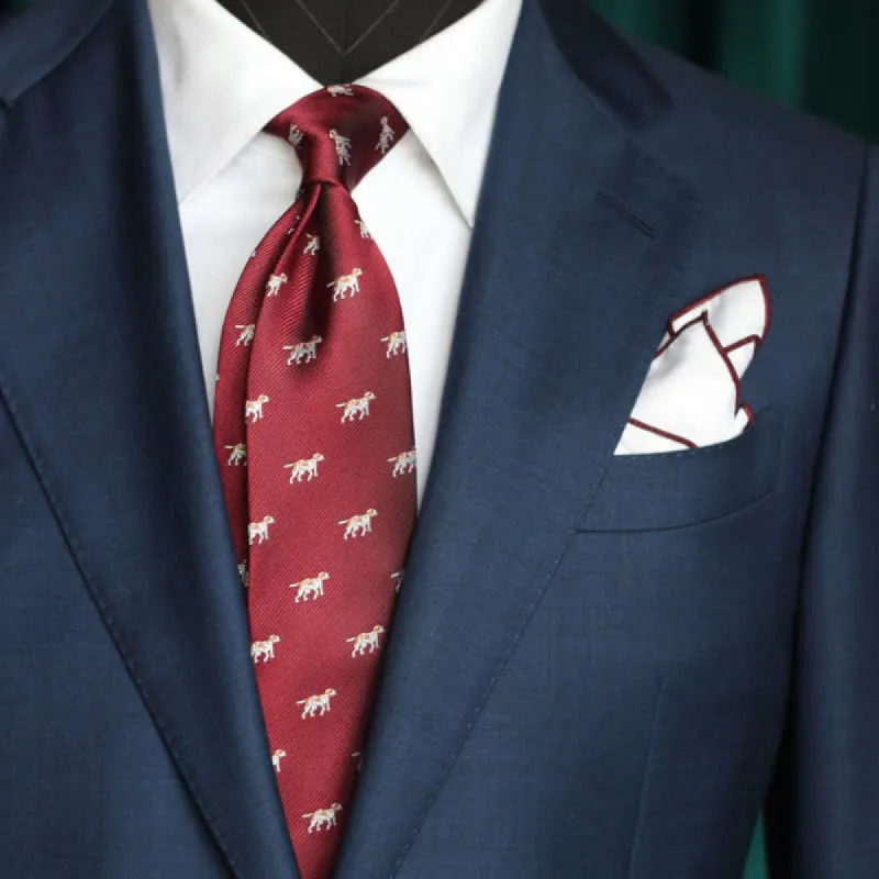 Men's Repeating Animal Motifs Striped Necktie sold by FloralTrip