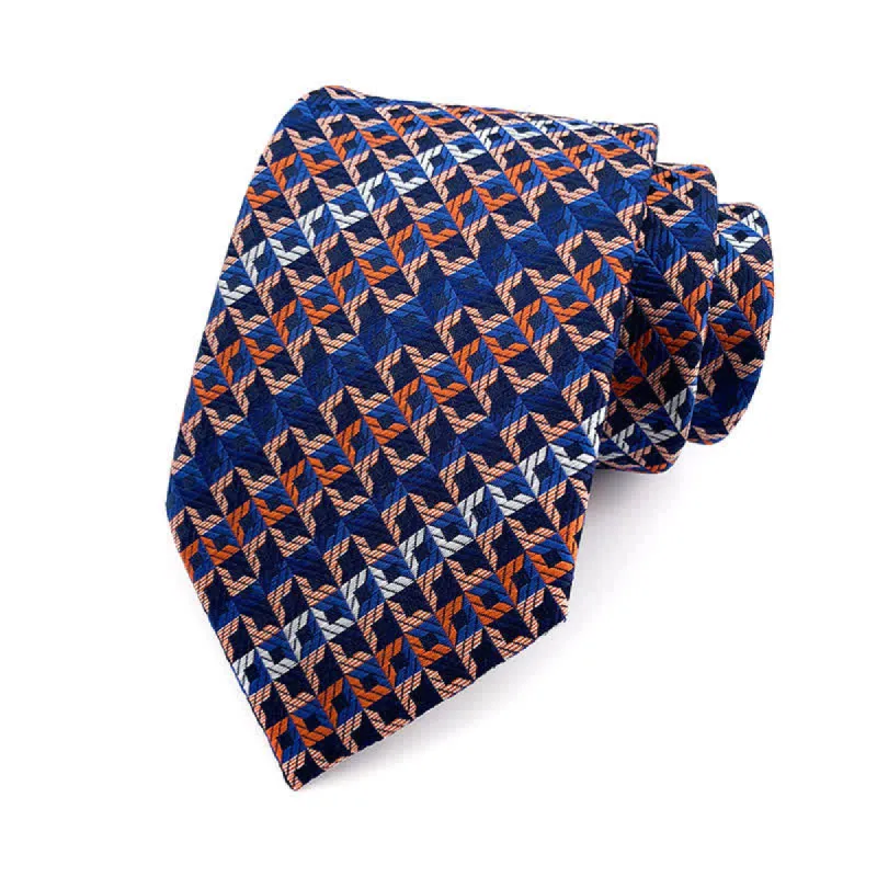 Men's Irregular Check Striped Necktie sold by FloralTrip