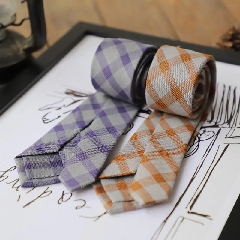 Men's Preppy Style Two-Tone Plaid Necktie sold by FloralTrip