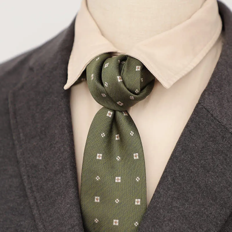 Men's Quiet Spring Green Necktie sold by FloralTrip